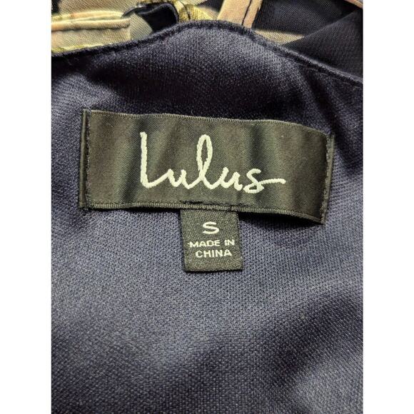 Lulu's Dress Woman's Small All Mine‎ Navy Blue Floral Print High-Low Wrap Party - Picture 10 of 15